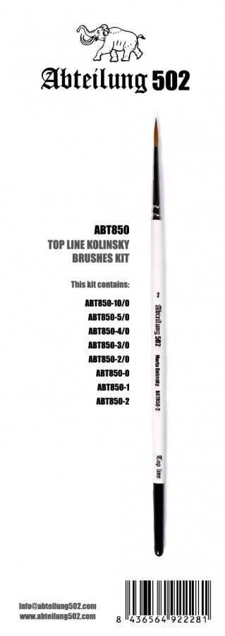 Abteilung 502 Top Line Kolinsky Sable Brushes Kit ABT850